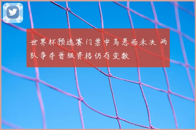 世界杯预选赛门票中乌悬而未决 两队争夺晋级资格仍存变数